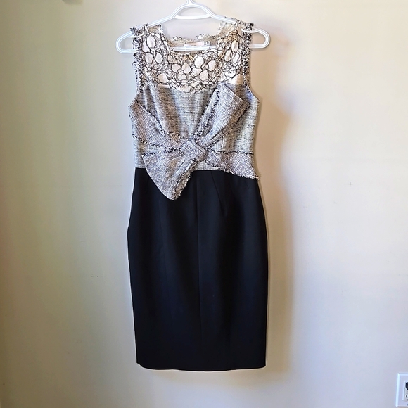 Karen Millen US6 black/tweed dress - Picture 1 of 3